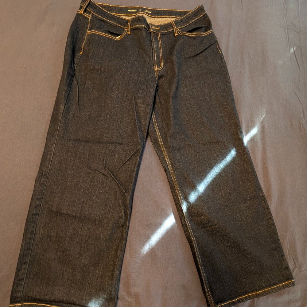 Old Navy Dark Wash Wide Leg Jeans | Classic Denim | Size 18 (Short)